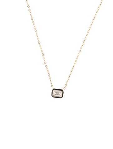 Necklace Pendant 14K 1.42ctw Lab Grown Diamond & Enamel