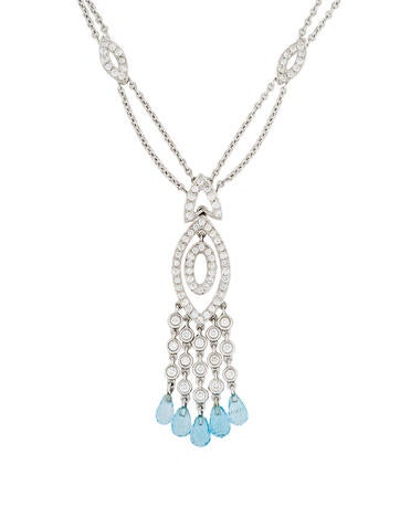 18K Topaz & Diamond Necklace