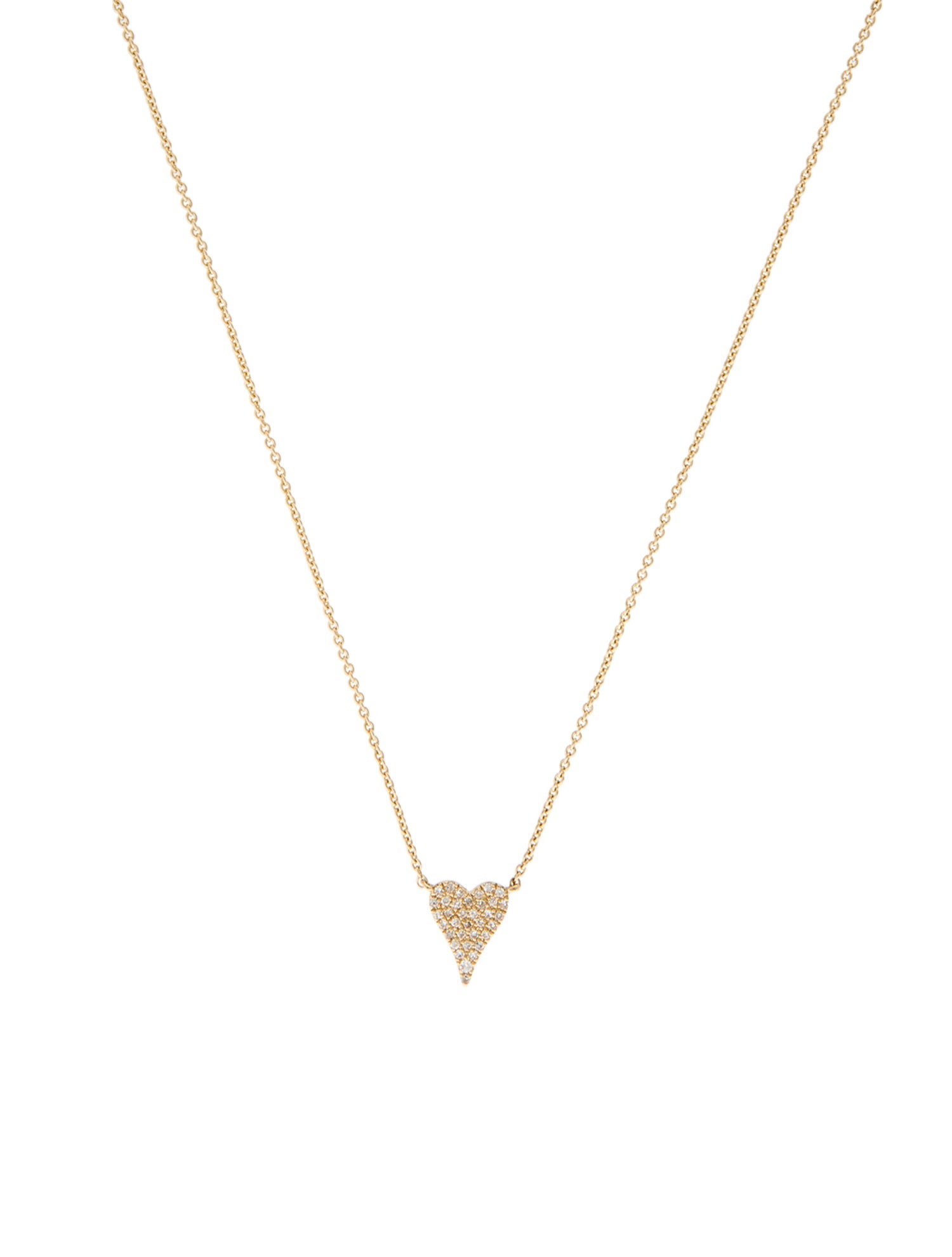 Necklace 14K Diamond Heart Pendant Necklace