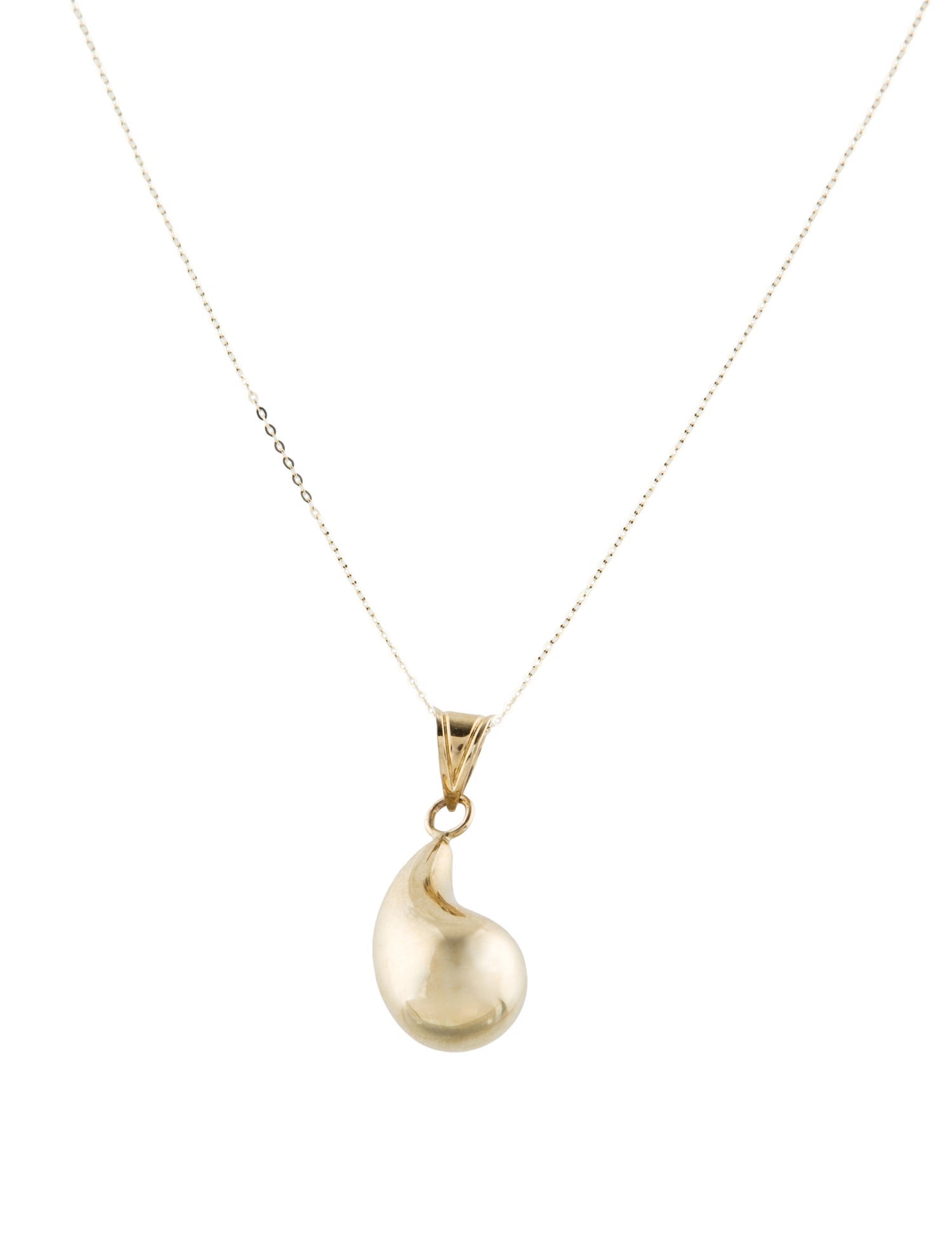 Necklace 14K Teardrop Pendant Necklace