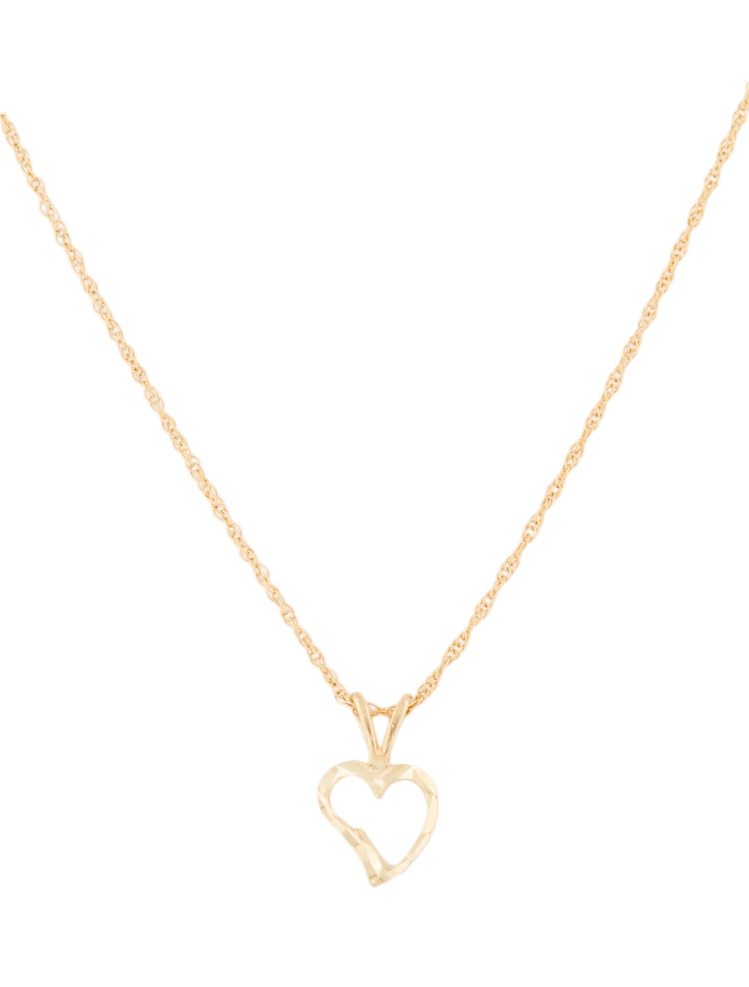 Necklace 14K Heart Pendant Necklace