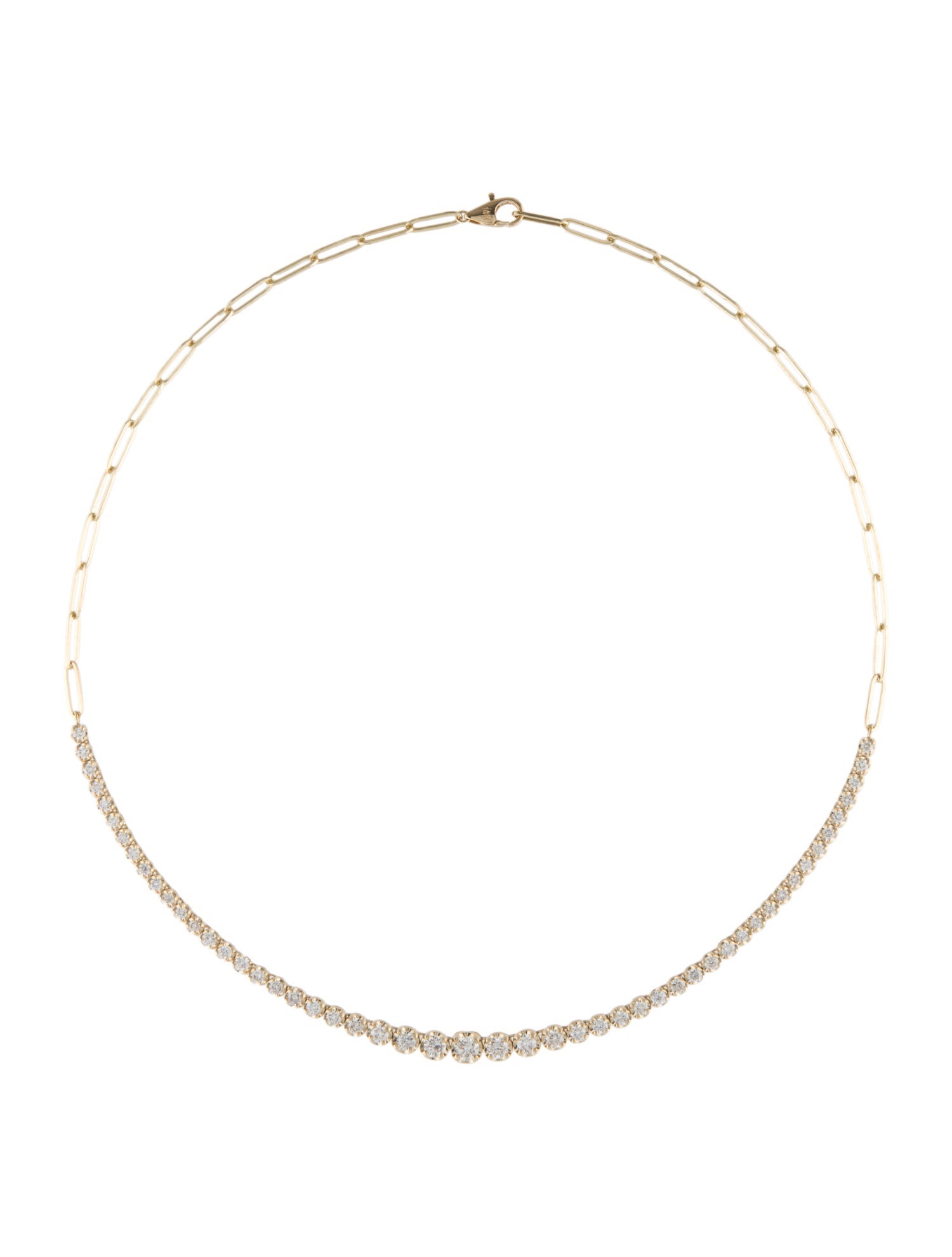 Necklace 14K 2.75ctw Diamond Graduated Collar Necklace