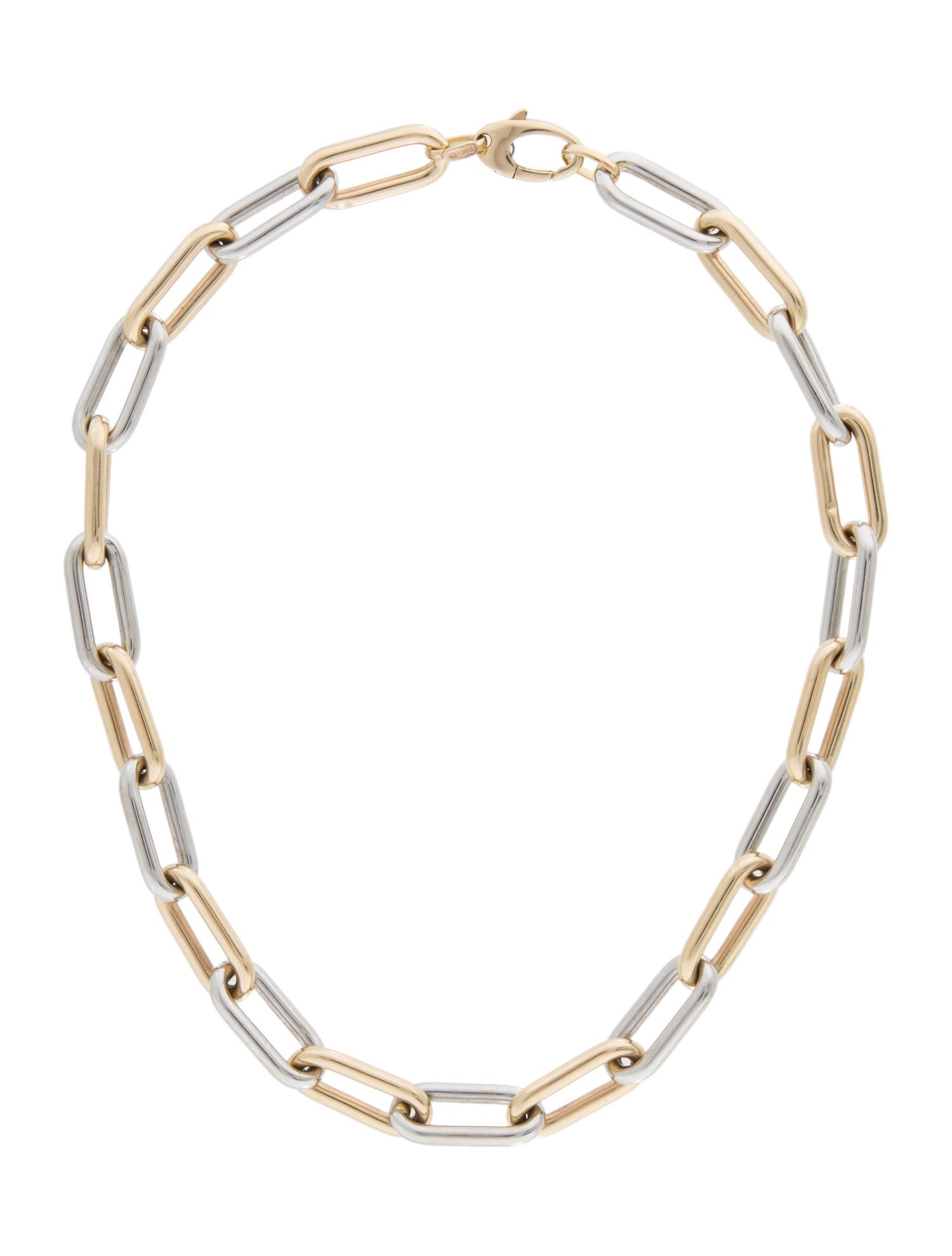Necklace 14K Two-Tone Oval Link Chain