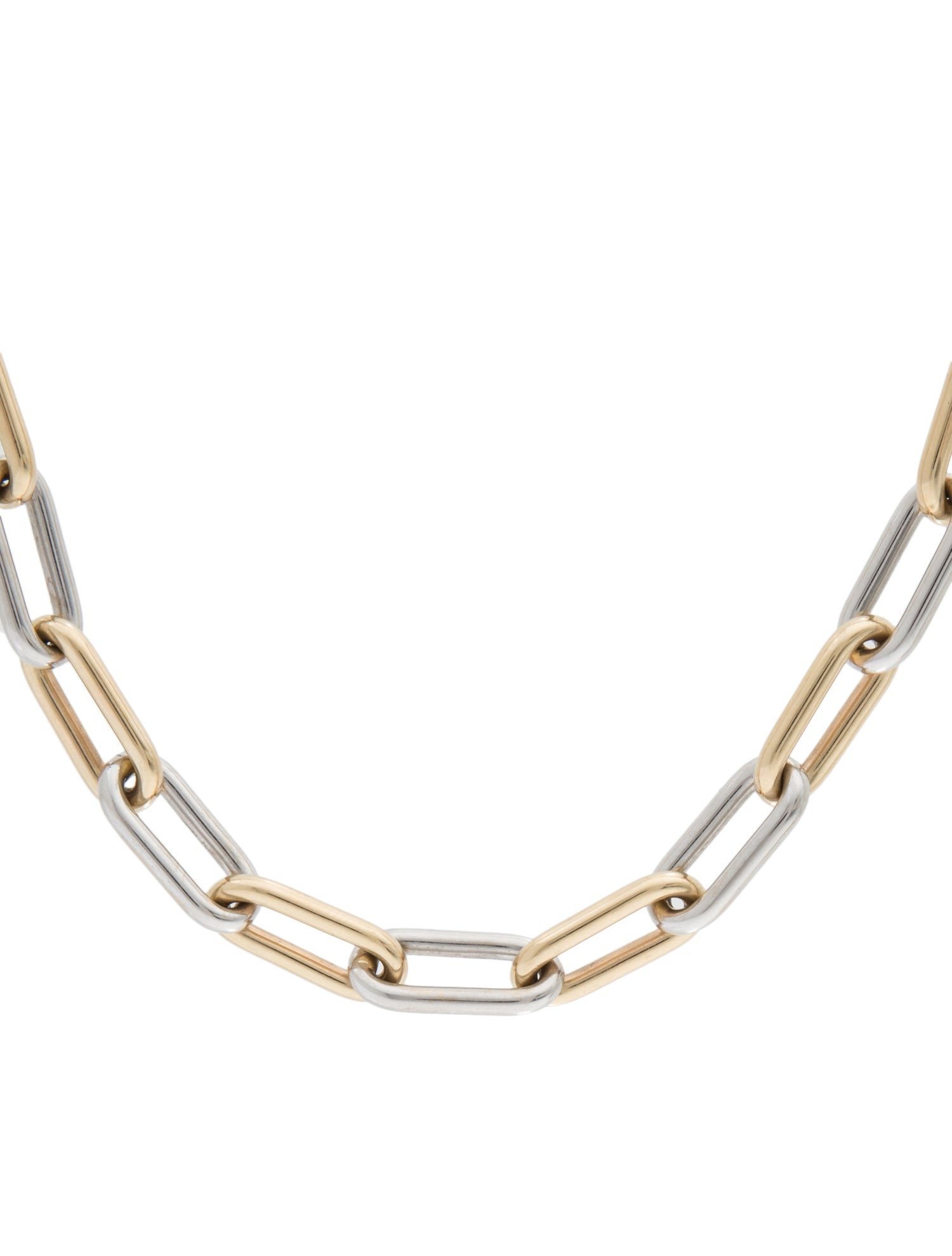 Necklace 14K Two-Tone Oval Link Chain