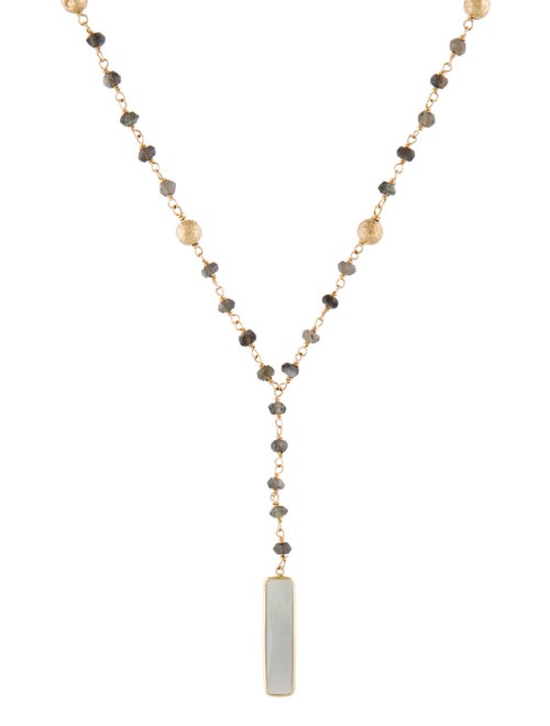 Necklace 14K Moonstone lavalier Necklace
