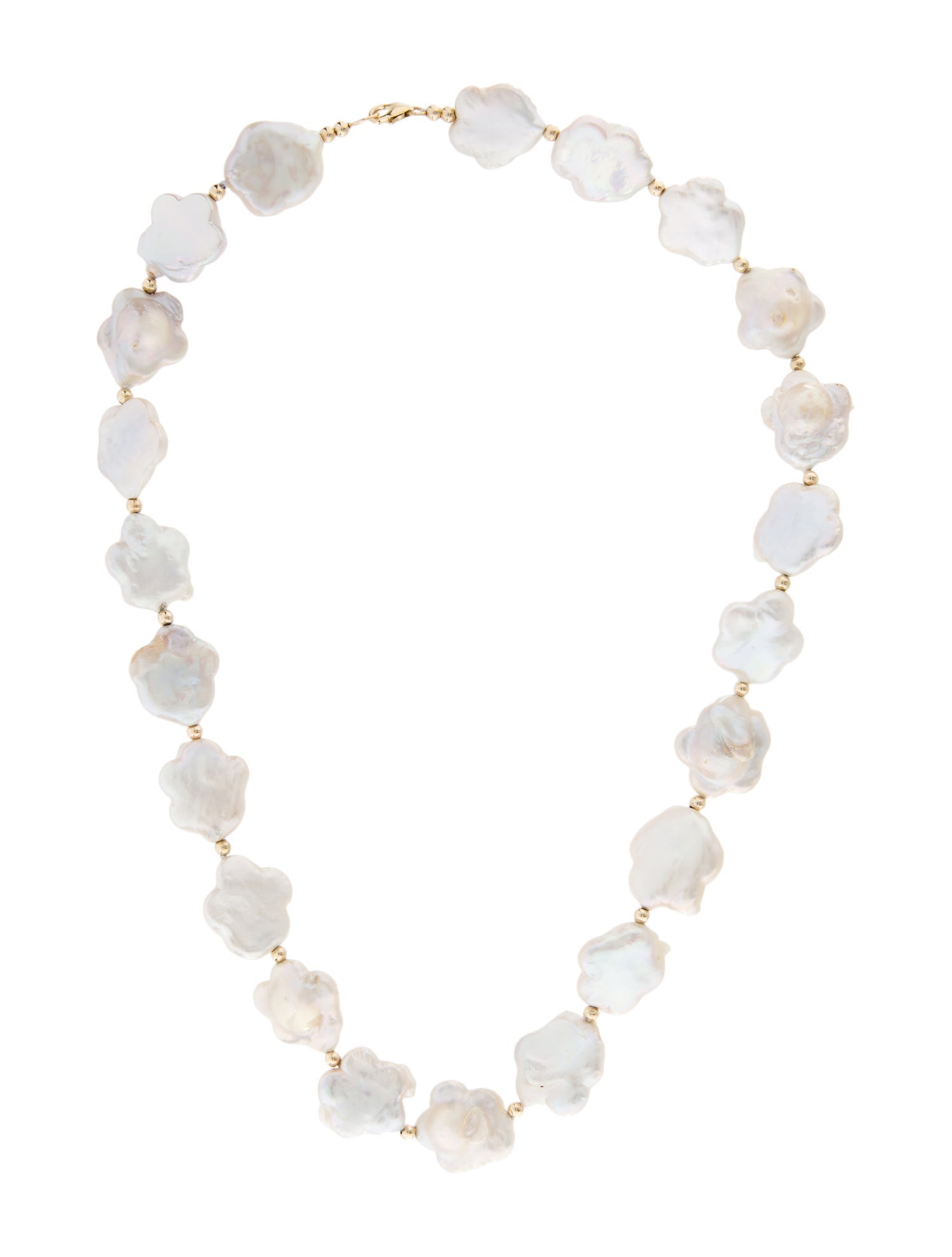 Necklace 14K Pearl Floral Necklace