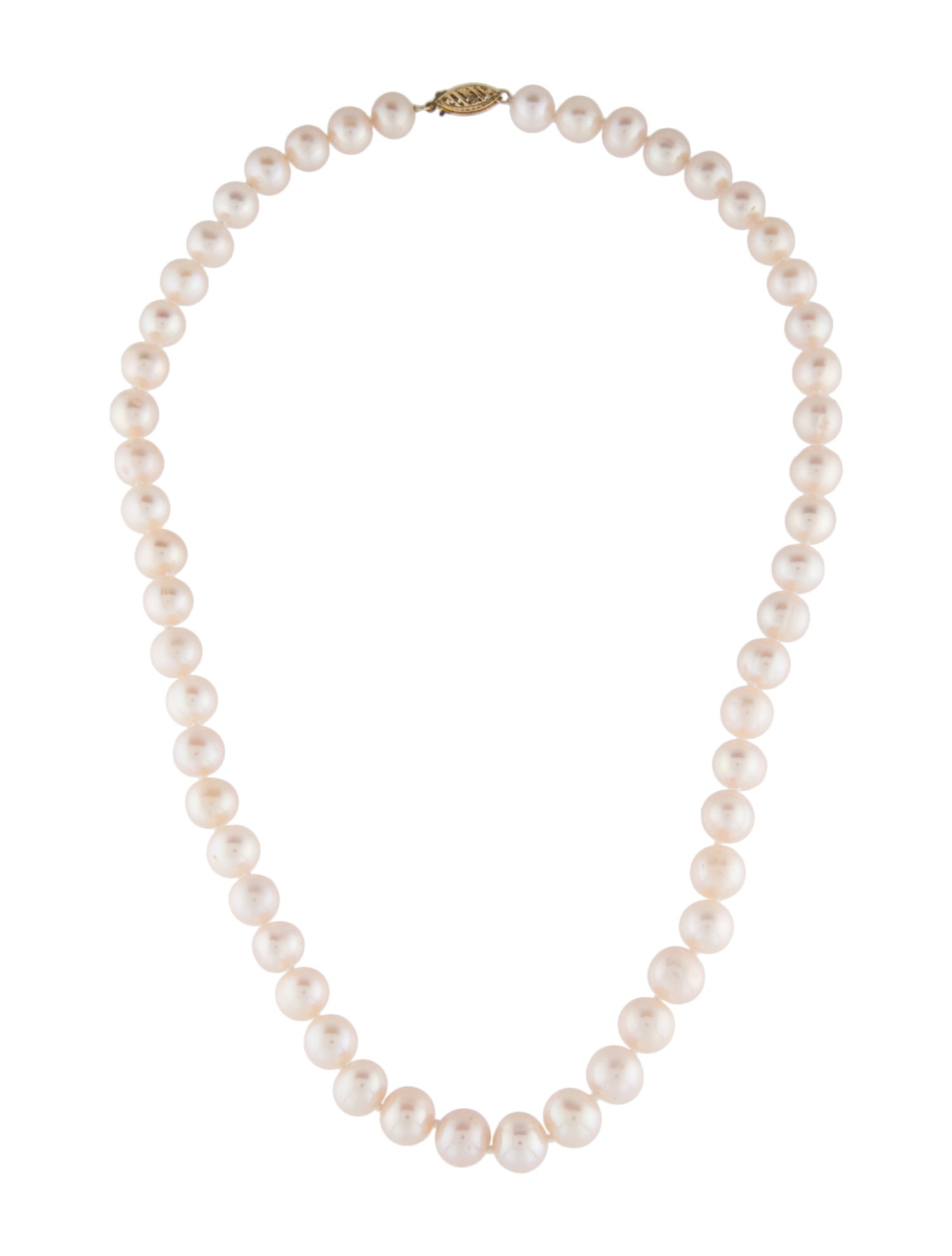 Necklace 14K Pearl Bead Strand Necklace