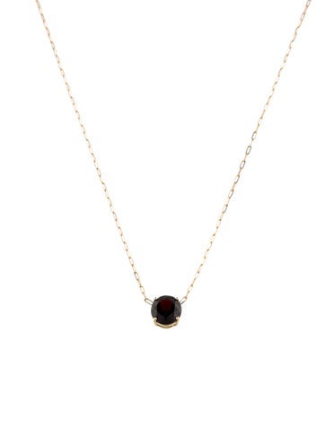 Necklace Pendant 14K 2.26ctw Garnet