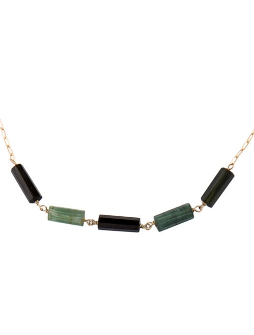 Necklace 14K Tourmaline Station Necklace