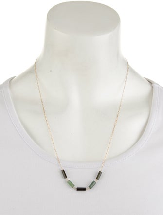 Necklace 14K Tourmaline Station Necklace