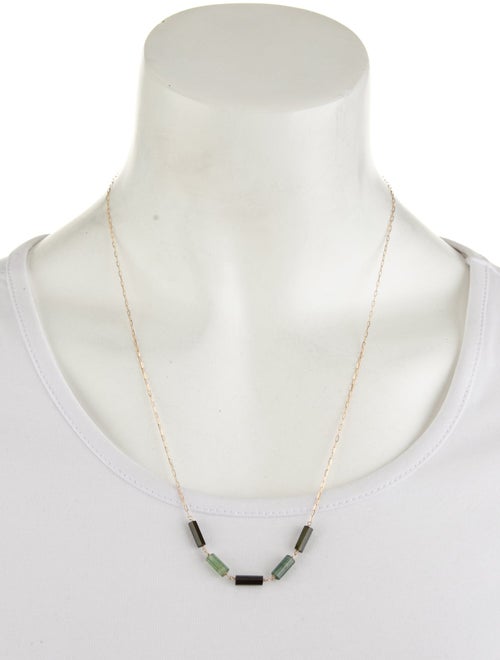 Necklace 14K Tourmaline Station Necklace