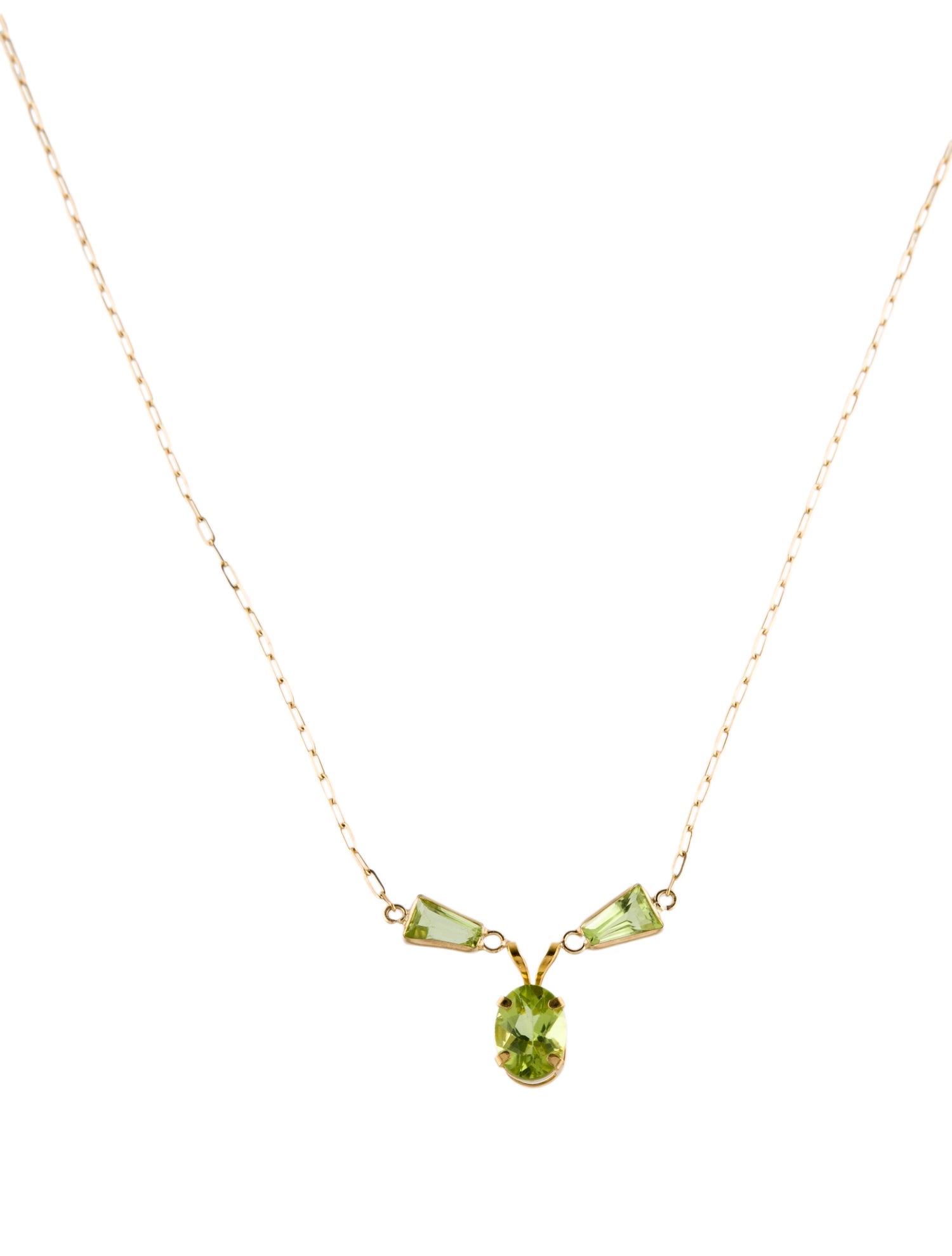 Necklace 14K 1.91ctw Peridot Pendant Necklace