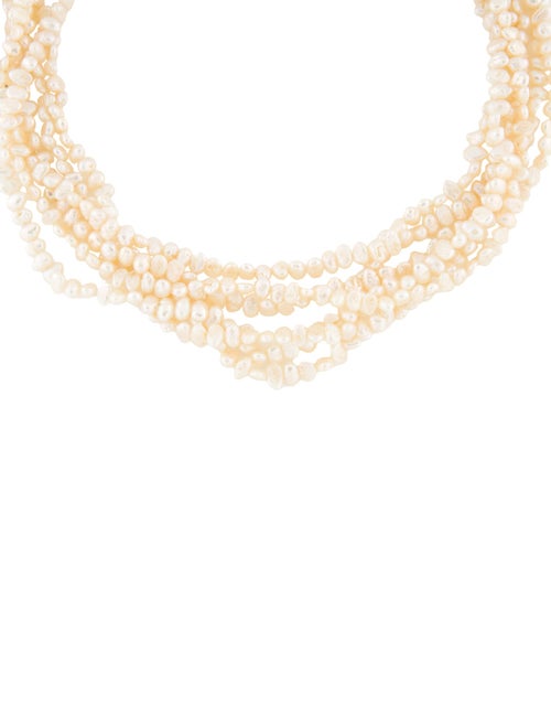 Necklace 18K Pearl, Ruby & Diamond Torsade Necklace