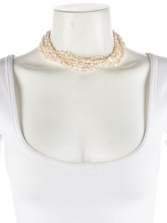 Necklace 18K Pearl, Ruby & Diamond Torsade Necklace