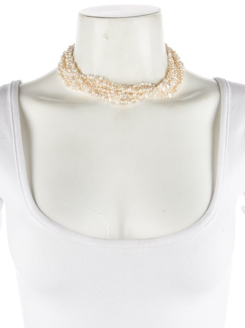 Necklace 18K Pearl, Ruby & Diamond Torsade Necklace