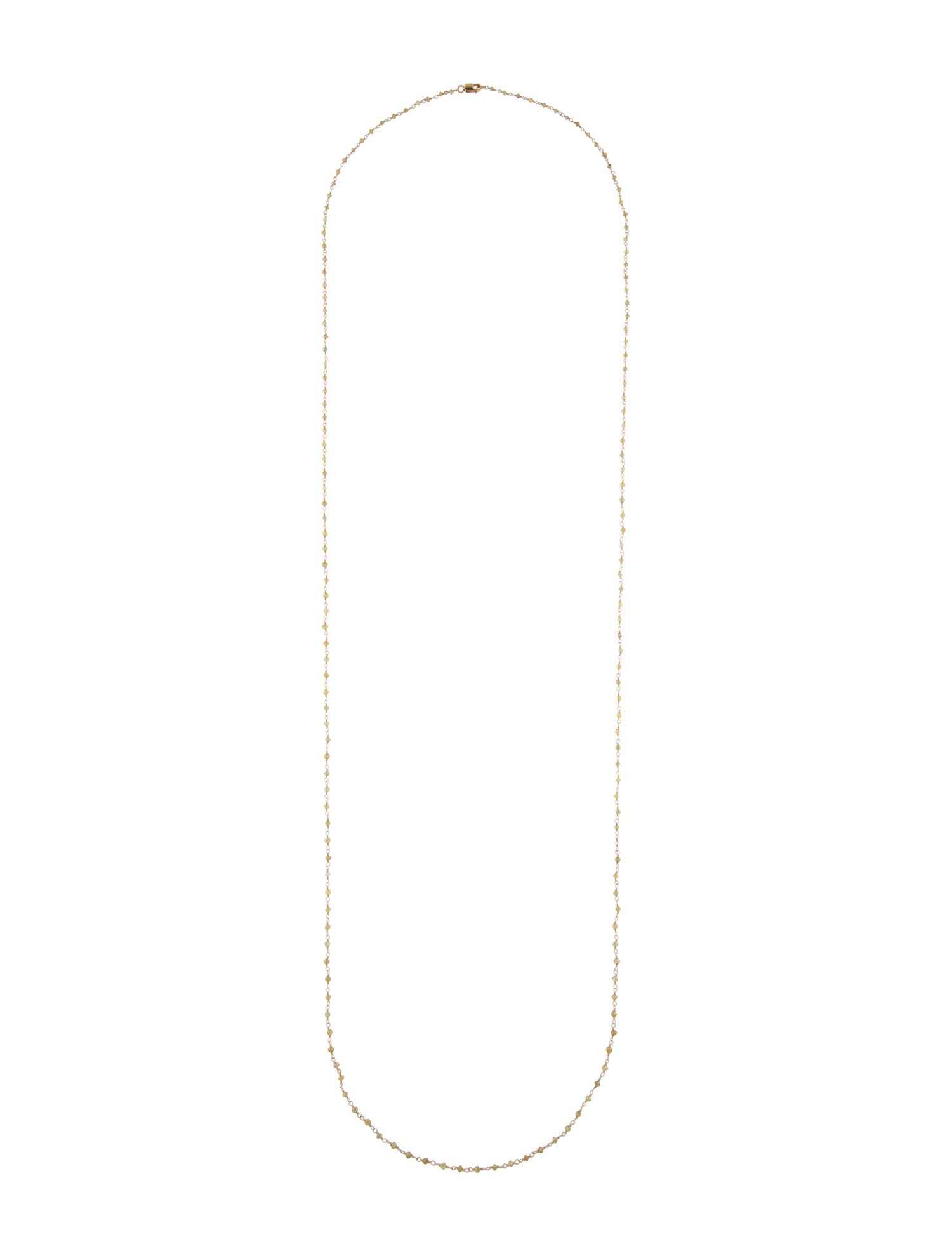 Necklace 18K Diamond Bead Strand Necklace