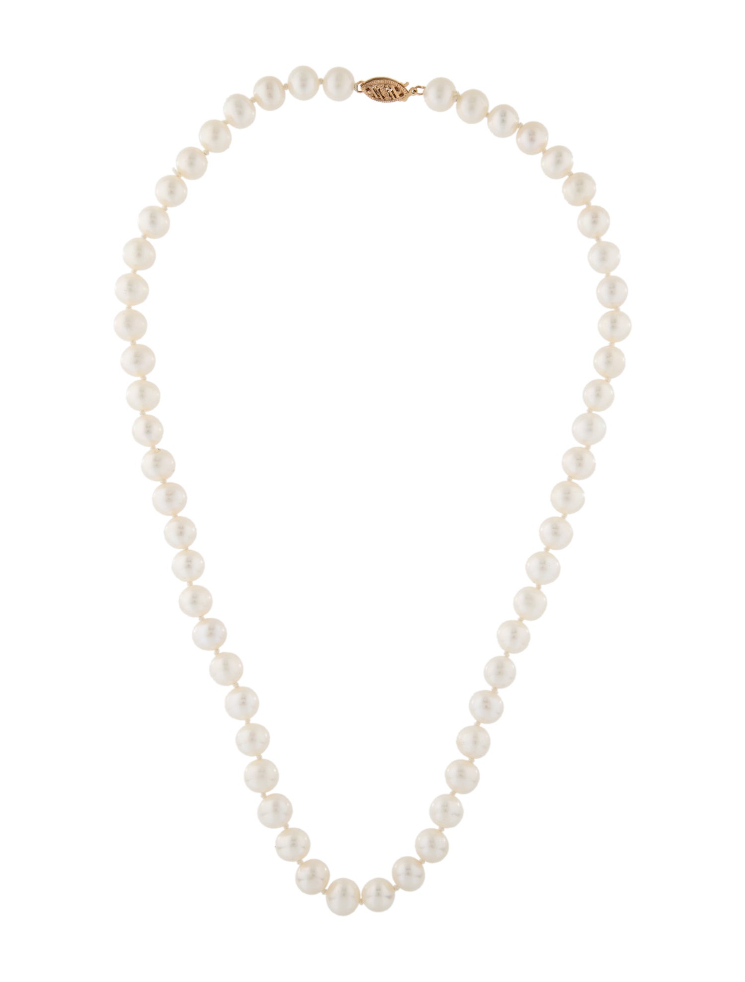 Necklace 14K Pearl Bead Strand Necklace