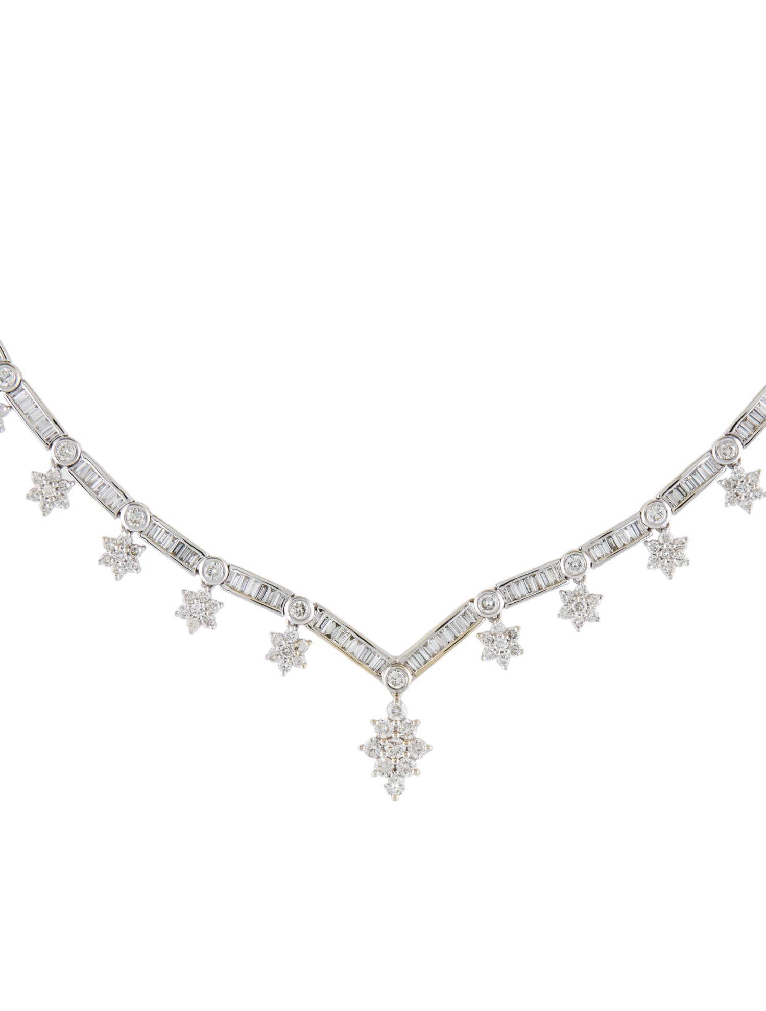 Necklace 18K 10.97ctw Diamond Lavalier Necklace