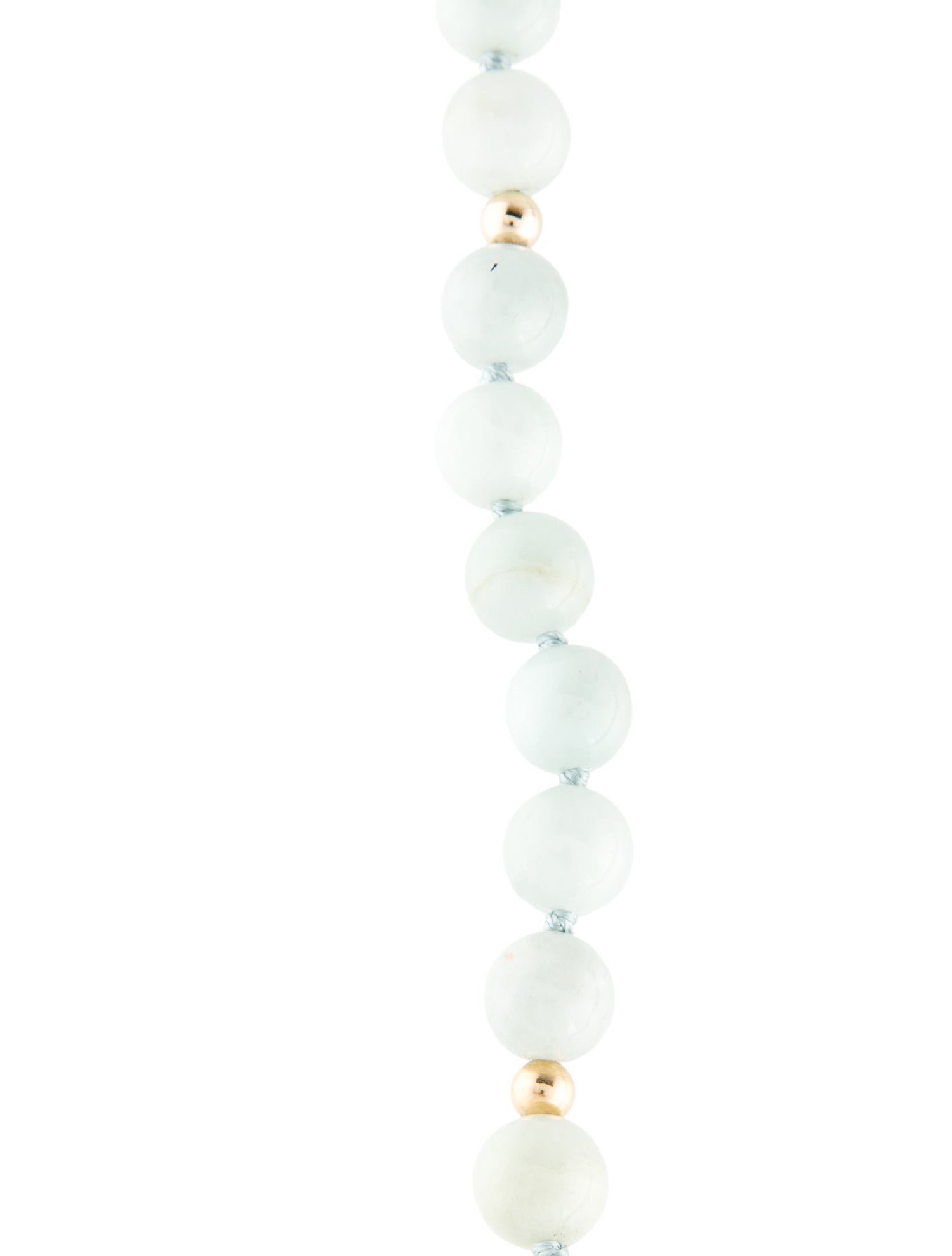 Necklace 14K Jadeite Bead Strand Necklace