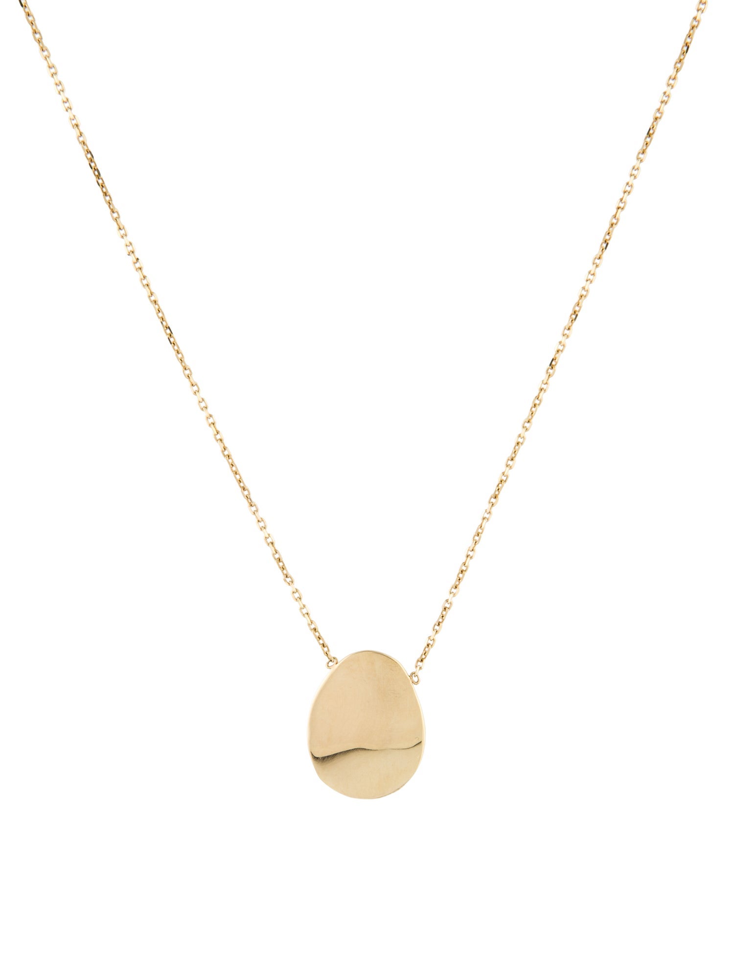 Necklace 14K Sculpted Pendant Necklace