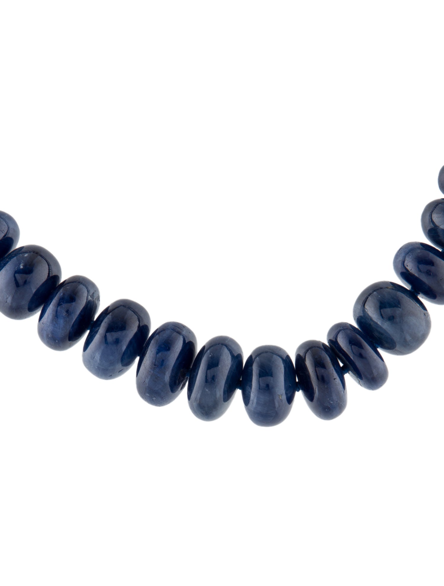 Necklace Sapphire, & Diamond Bead Strand Necklace