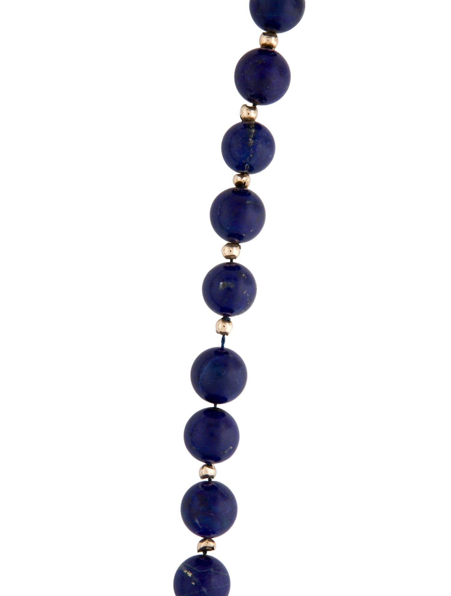 Necklace 14K Lapis Lazuli Bead Strand Necklace