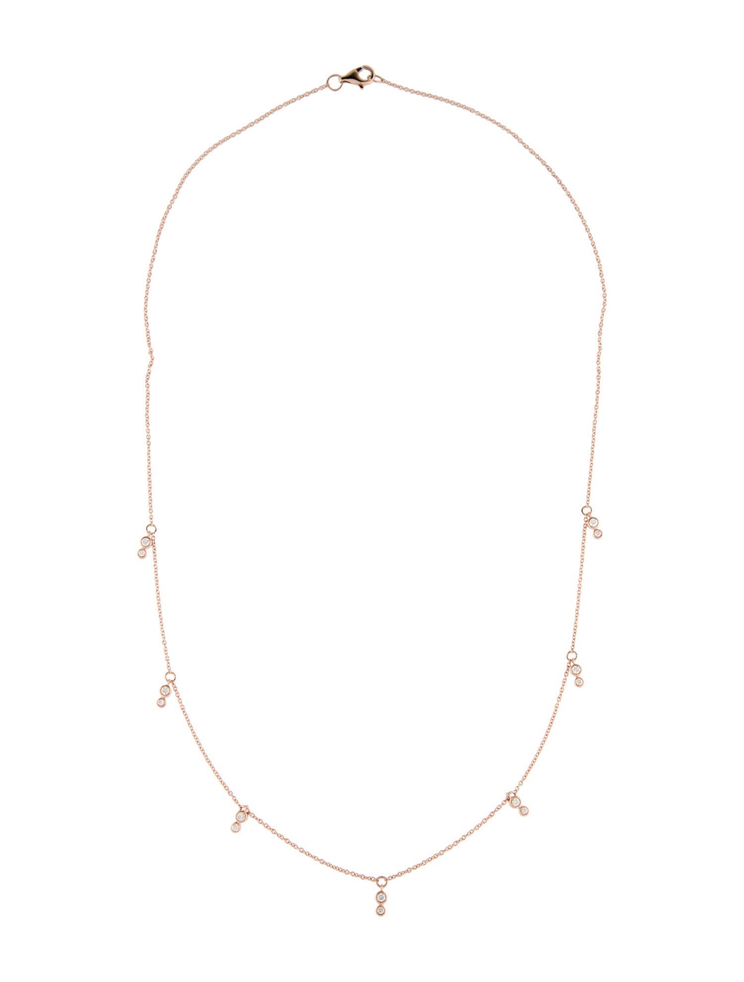 Necklace 14K Diamond Station Necklace