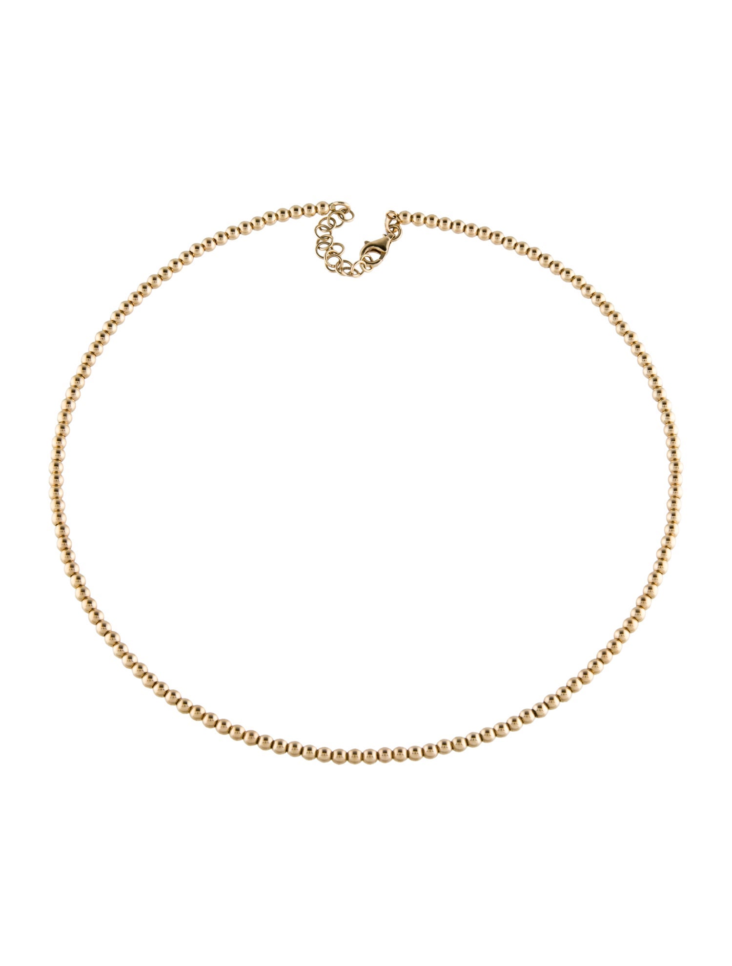 Necklace 14K Gold Beaded Choker