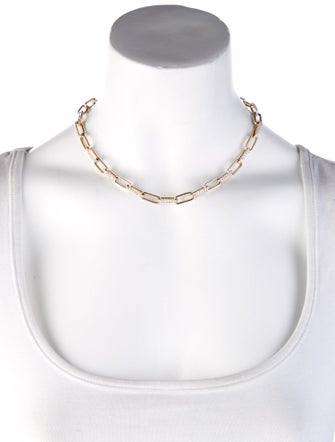 Necklace 14K 7.47ctw Diamond Paperclip Chain Link Necklace