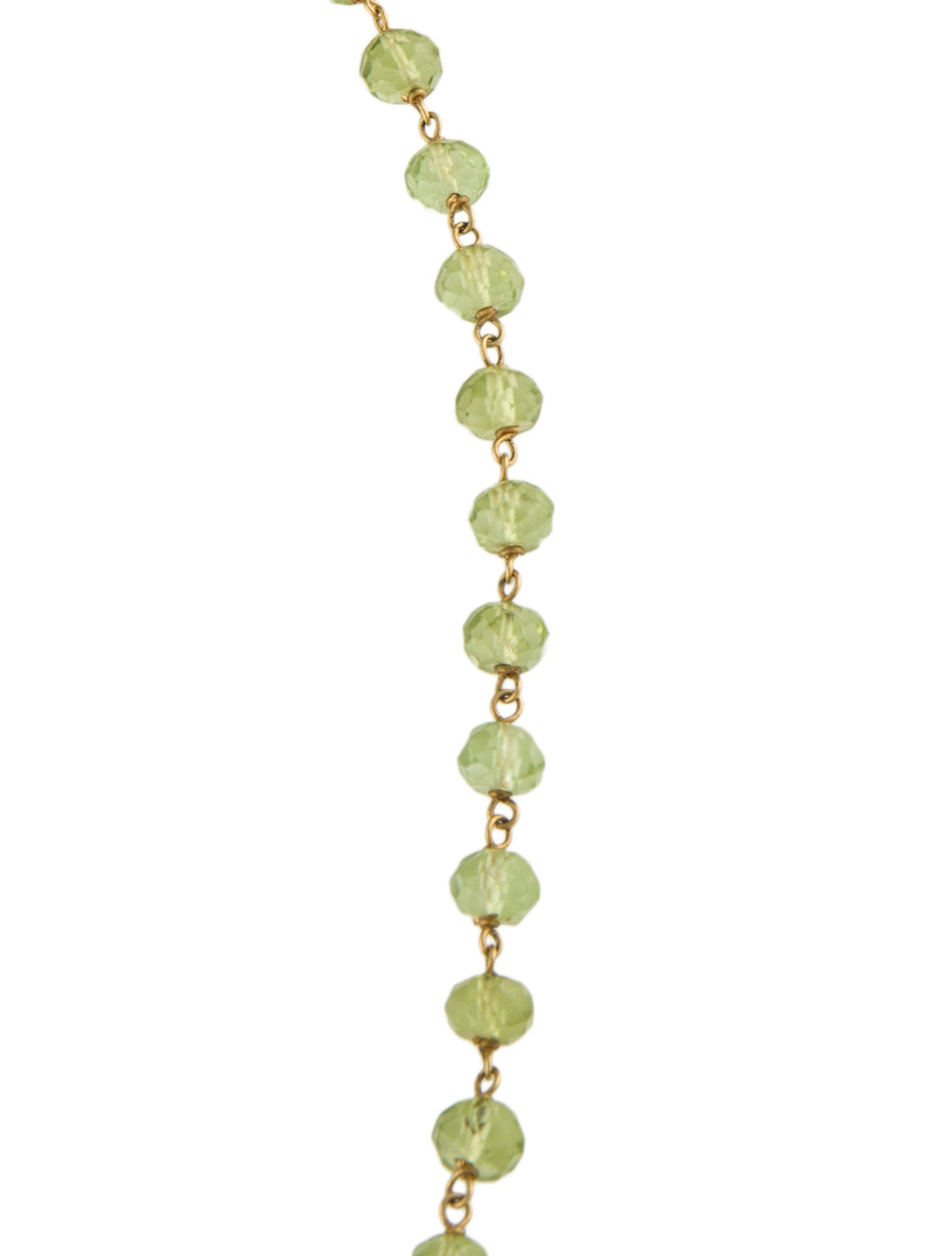 Necklace 18K Peridot Beaded Necklace