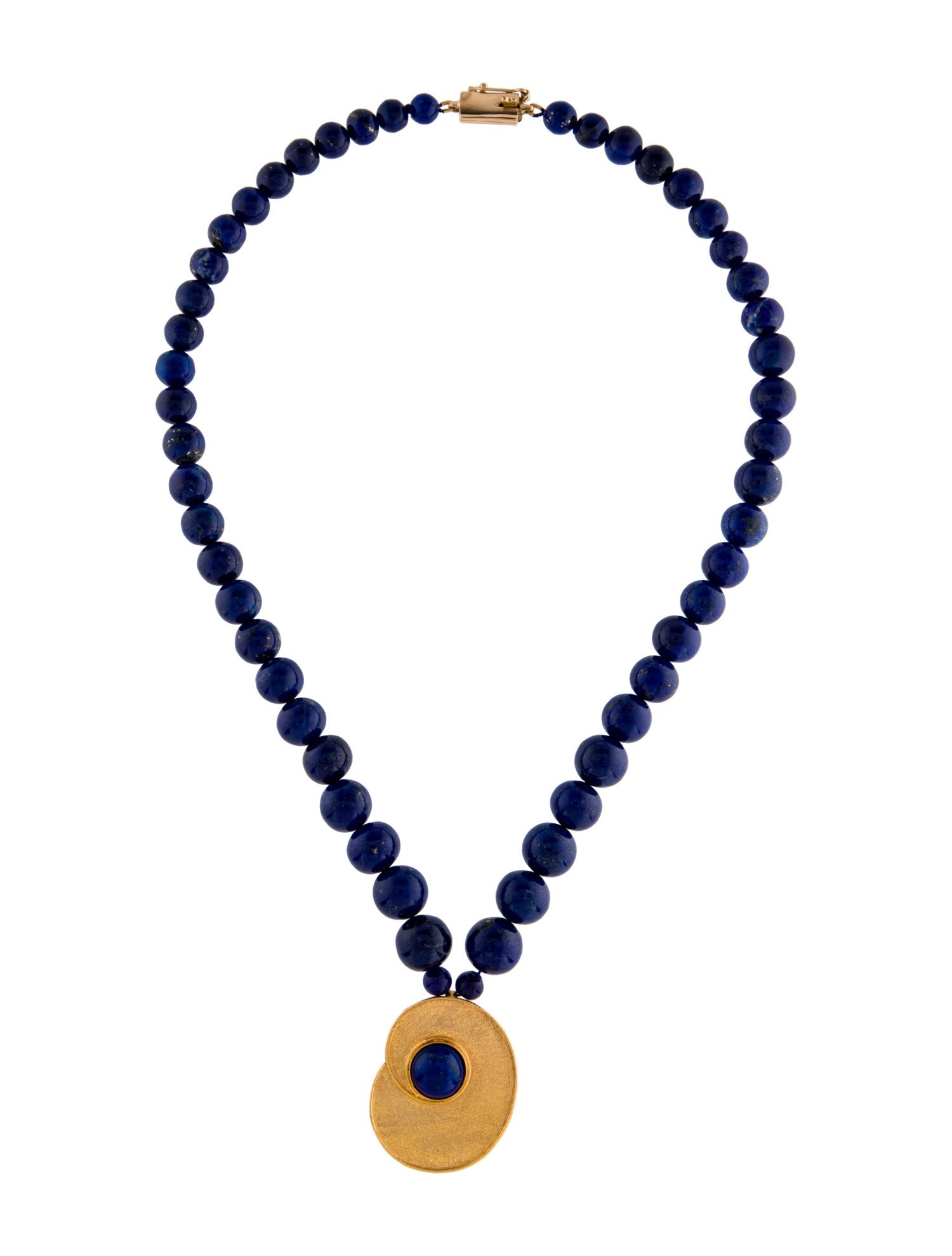 Necklace 20K Lapis Lazuli Bead Strand Pendant Necklace