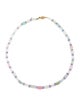 Necklace 14K Tourmaline & Tanzanite Beaded Chain Necklace