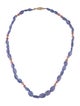 Necklace 14K Tanzanite & Tourmaline Bead Strand Necklace