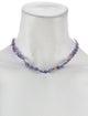 Necklace 14K Tanzanite & Tourmaline Bead Strand Necklace