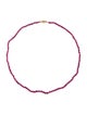 Necklace 14K Ruby Bead Strand Necklace