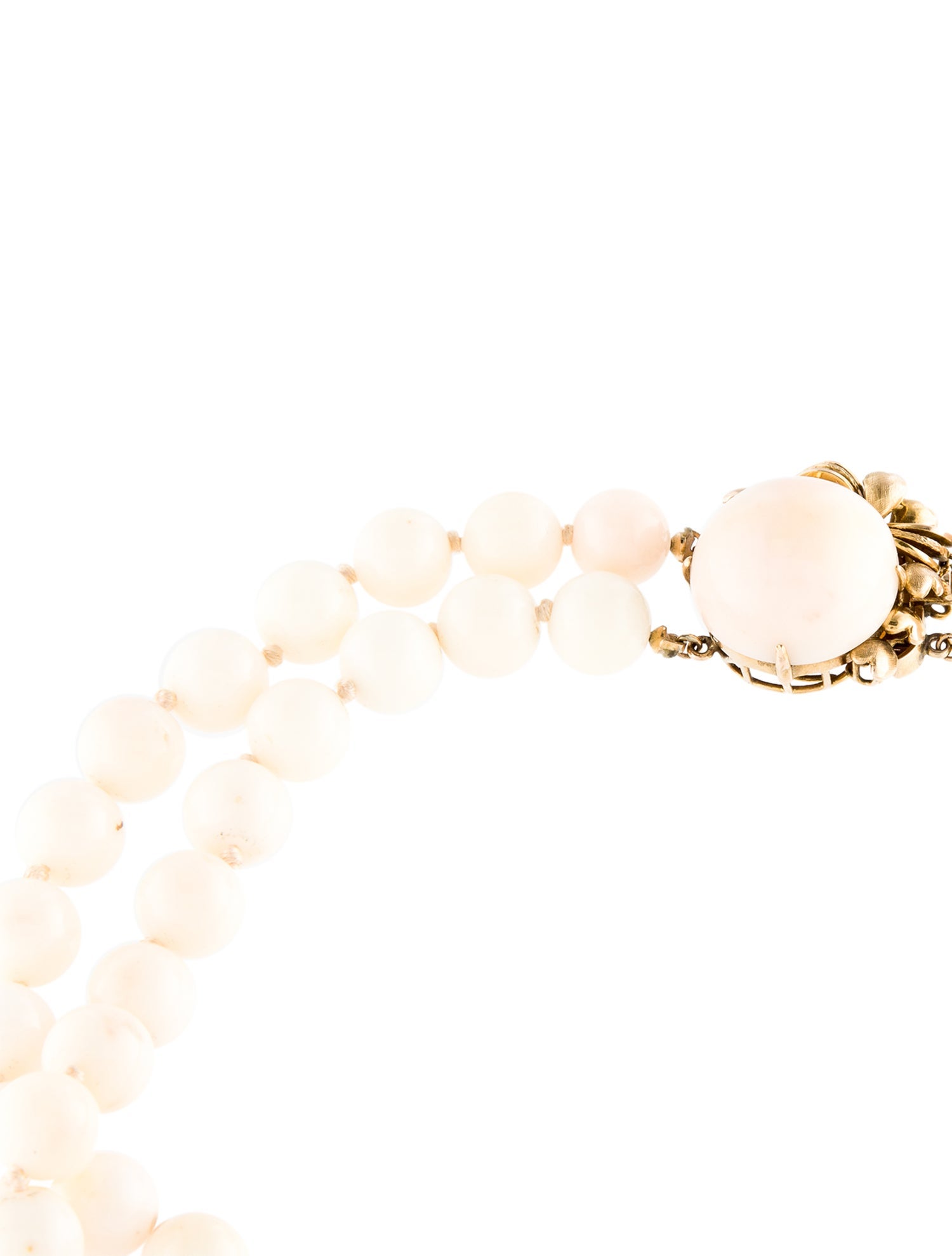 Necklace 14K Shell Double Strand Choker Necklace