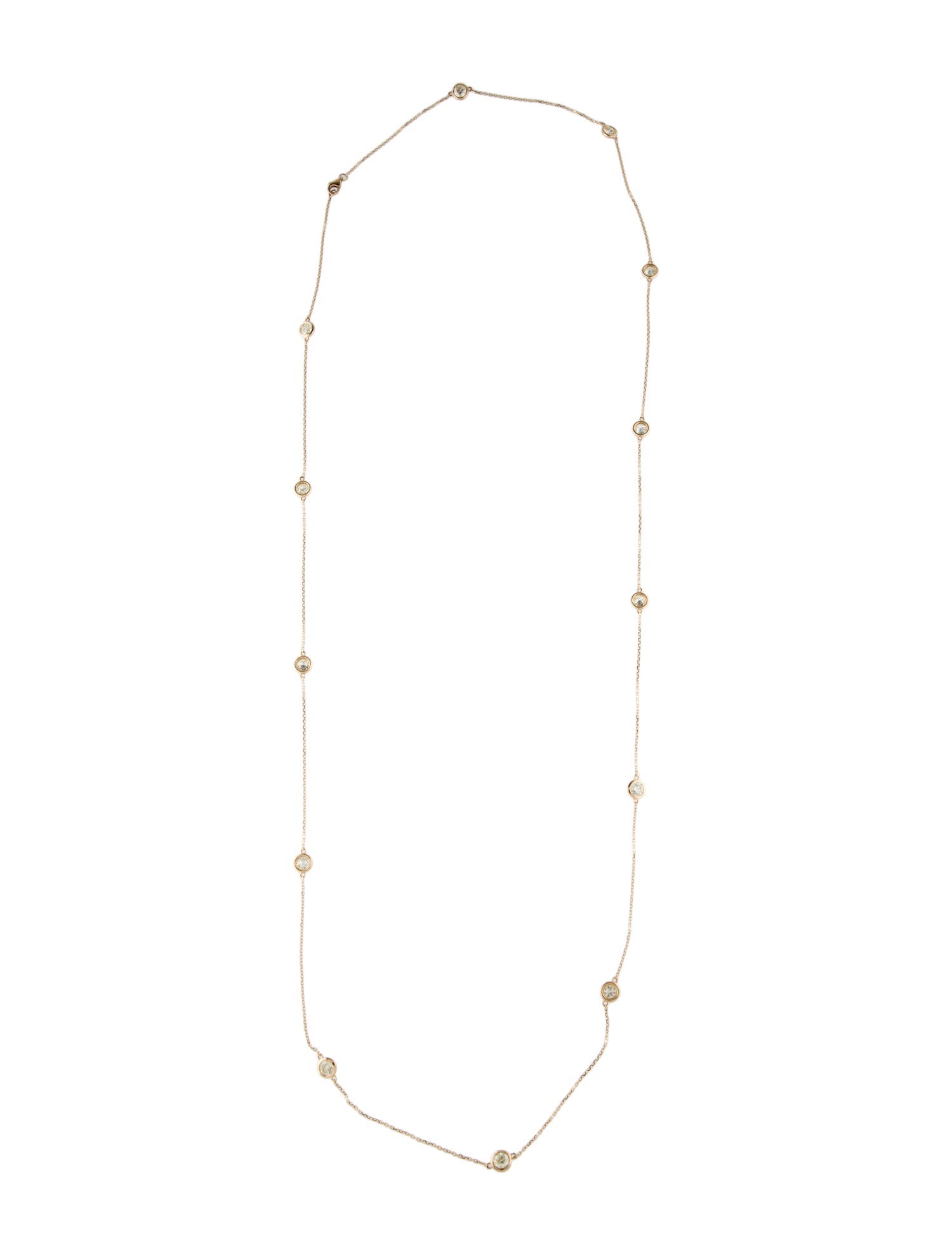 Necklace 14K 5.39ctw Diamond Station Necklace