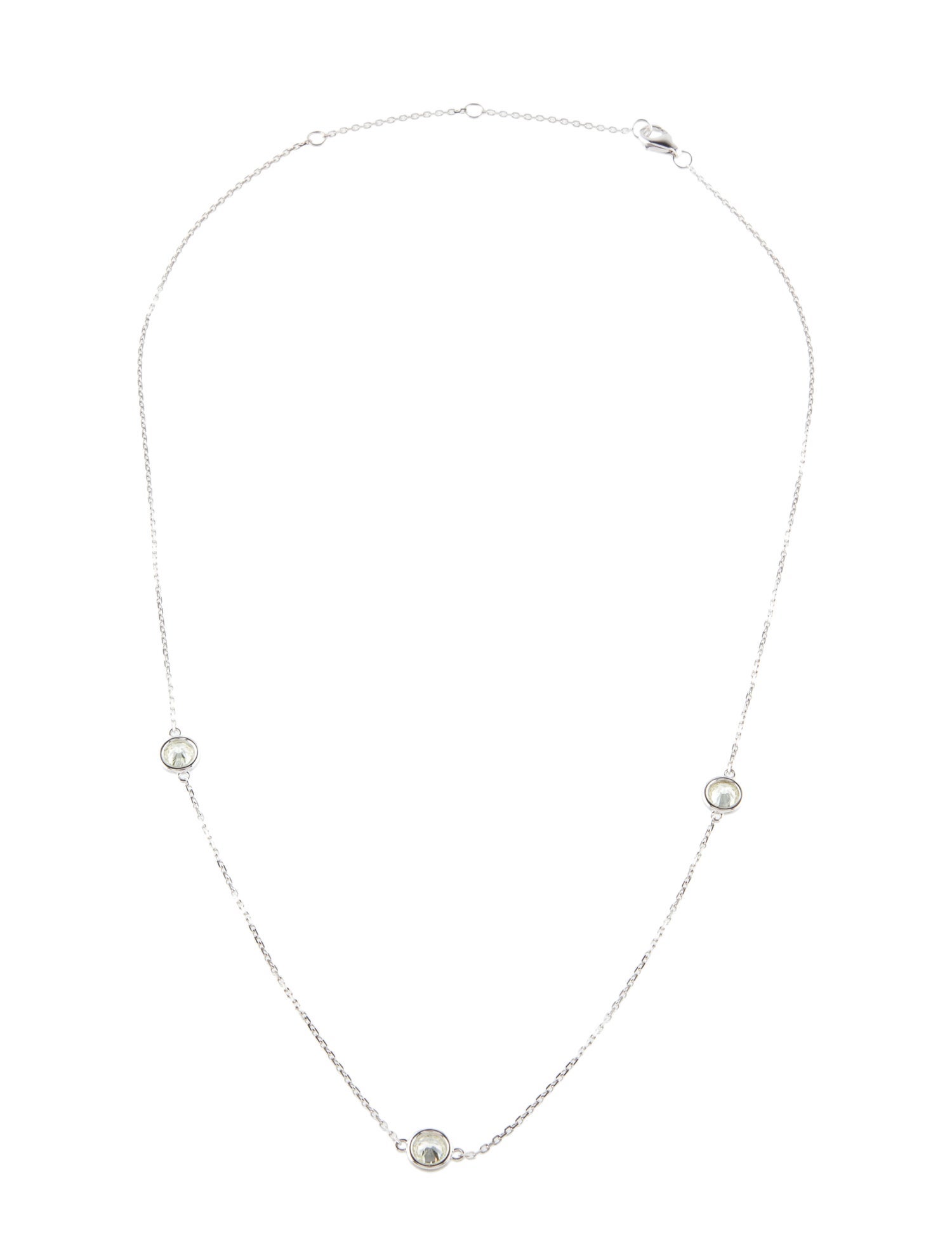 Necklace 14K 1.00ctw Diamond Station Necklace