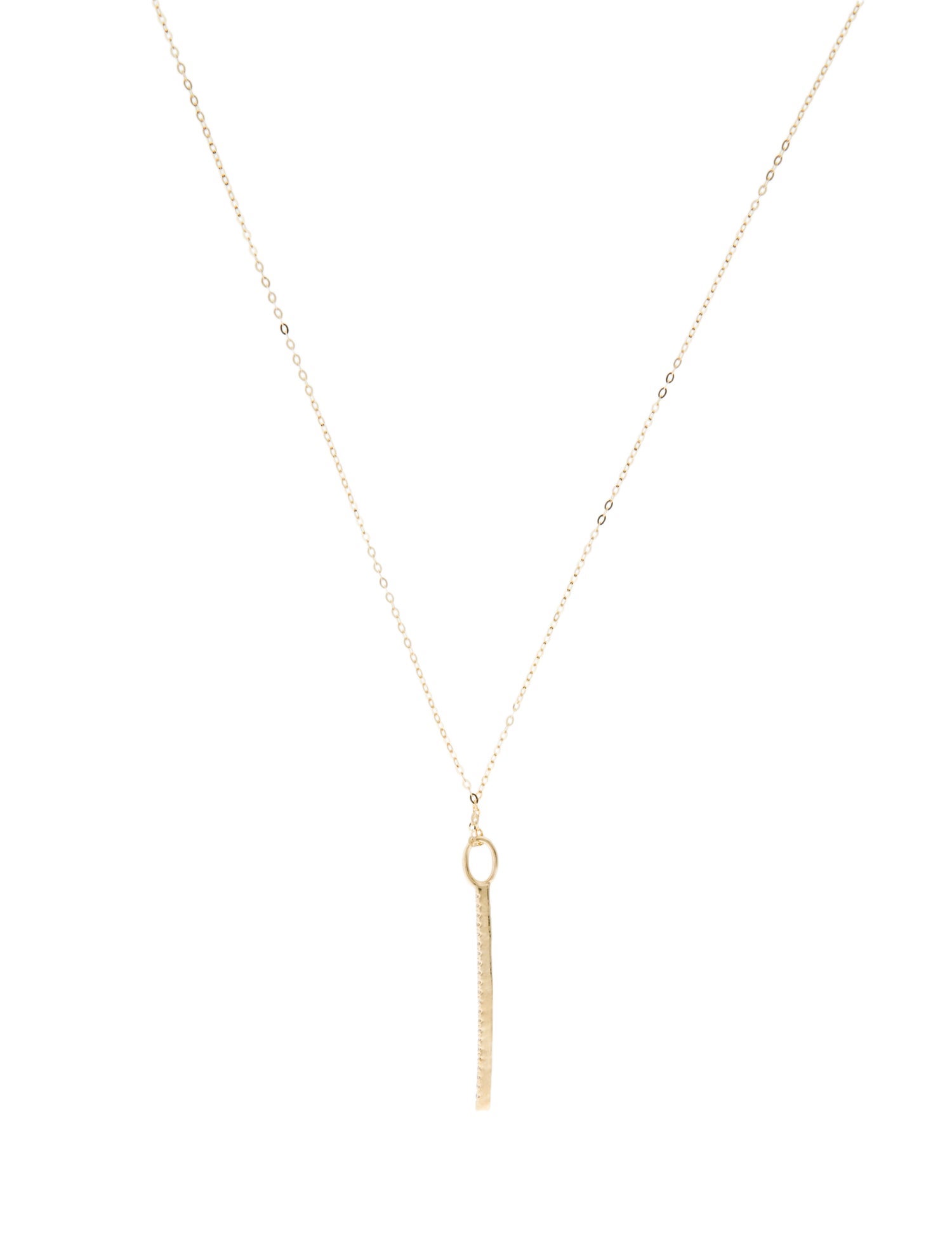 Necklace 14K Diamond Bar Drop Pendant Necklace