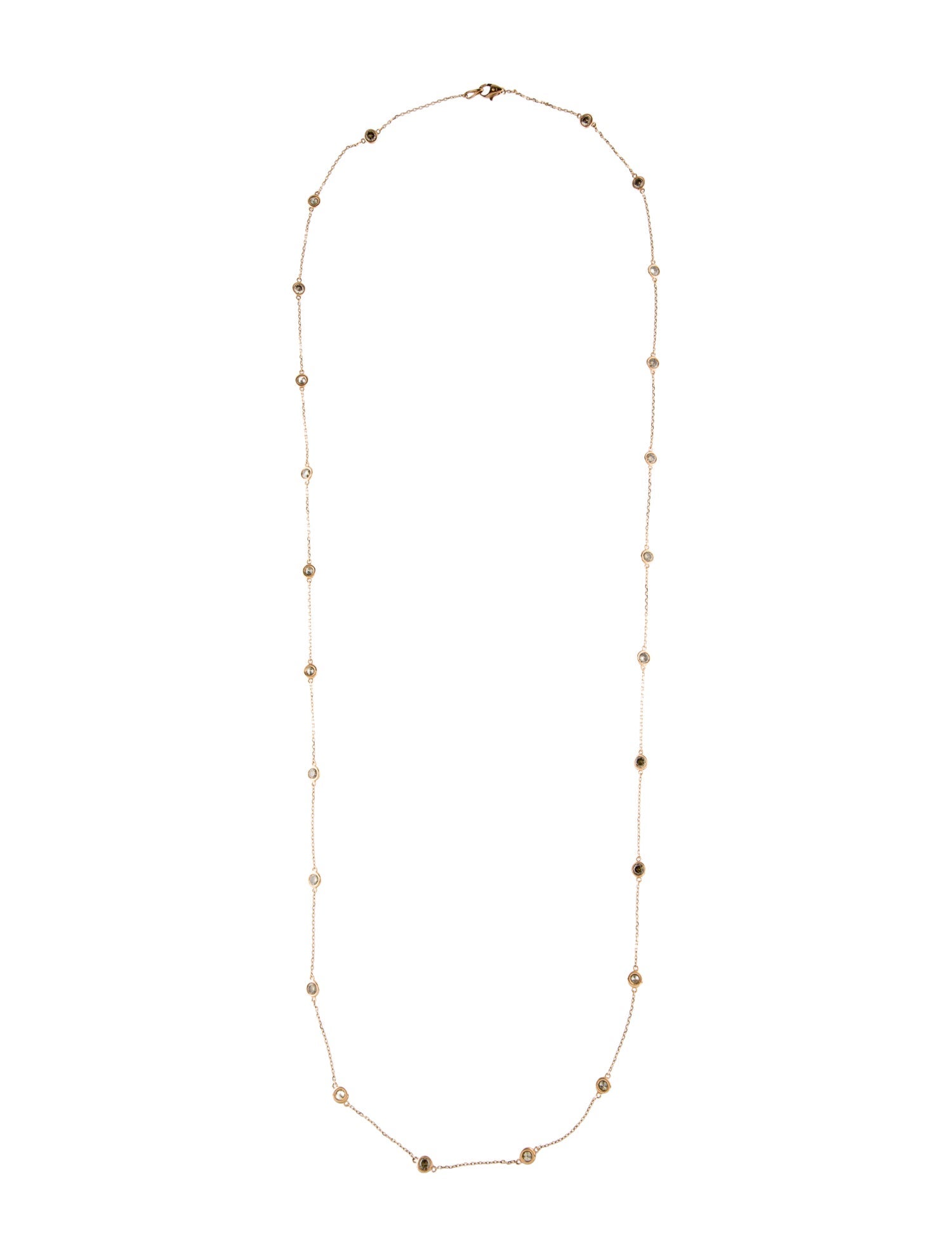 Necklace 18K 4.32ctw Diamond Station