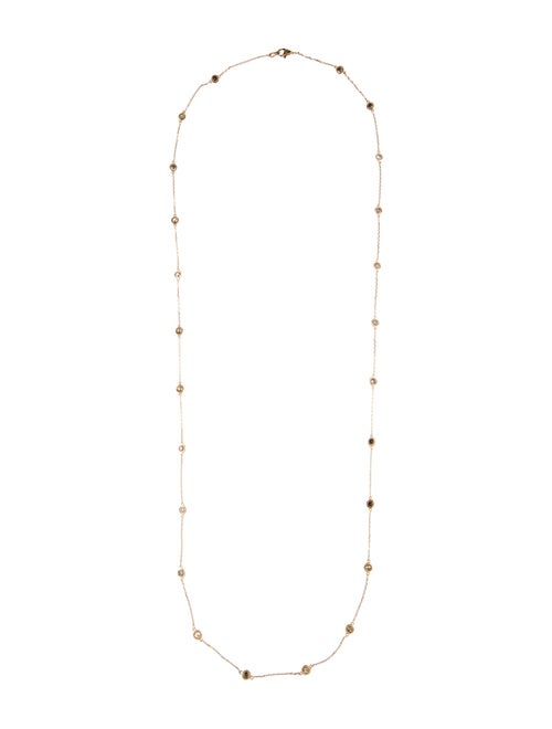Necklace 18K 4.32ctw Diamond Station