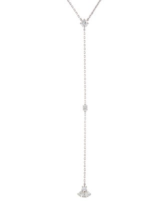 Necklace 14K 1.11ctw Diamond Lariat Neckacle