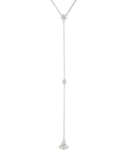 Necklace 14K 1.11ctw Diamond Lariat Neckacle