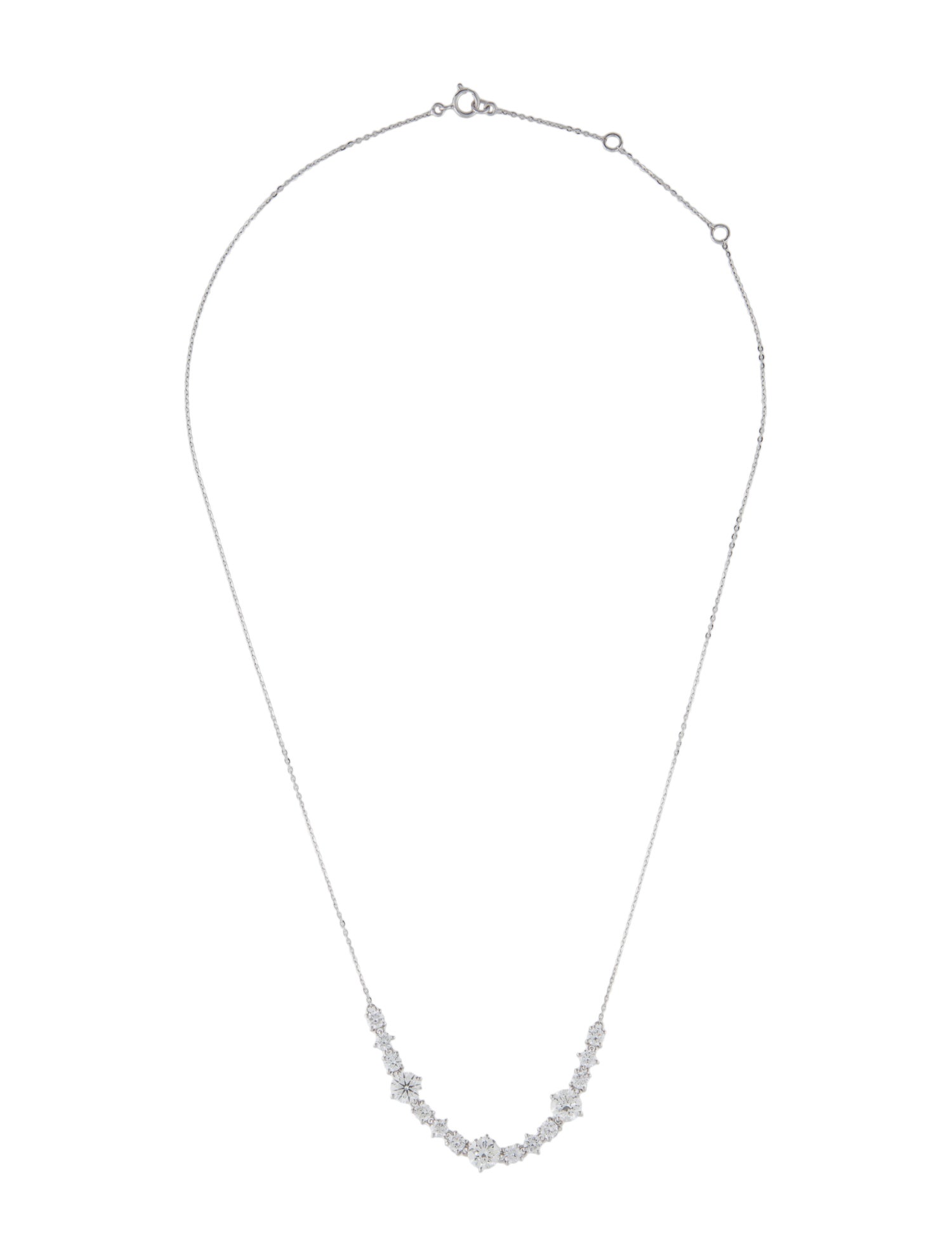 Necklace 14K 2.95ctw Lab-Grown Diamond Station Chain