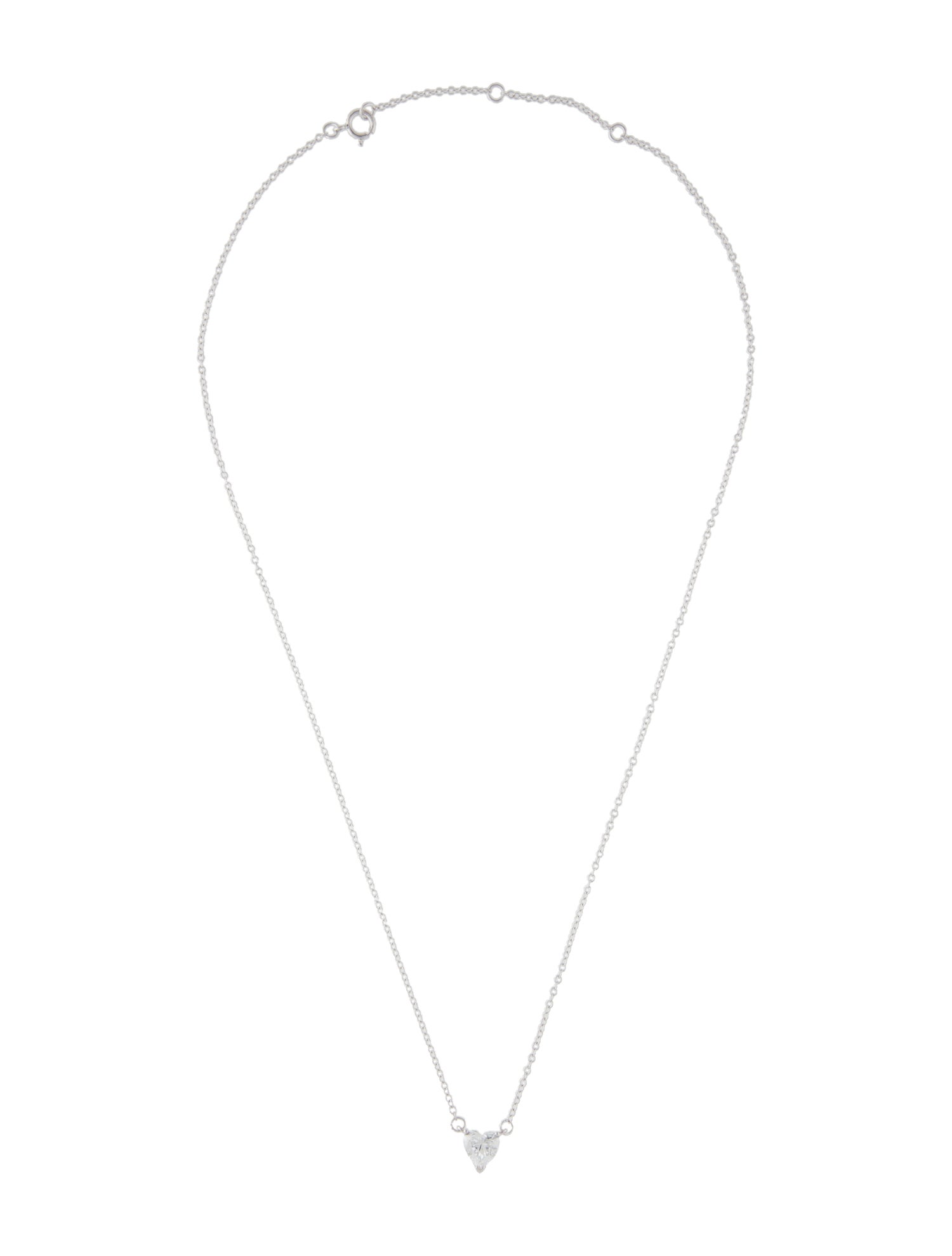 Necklace 14K 1.04ctw Lab-Grown Diamond Heart Pendant Necklace