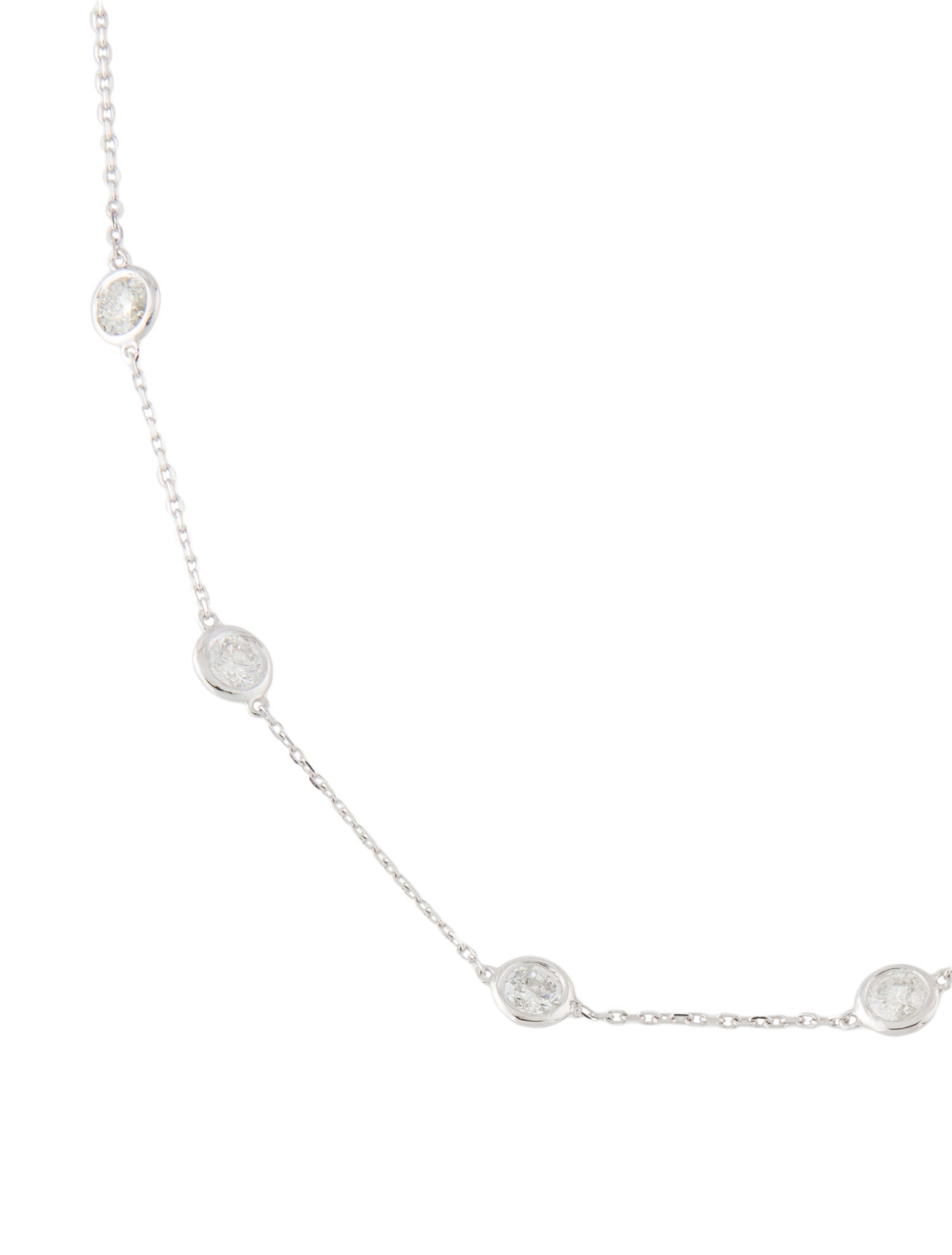 Necklace 14K 3.58ctw Diamond Station Chain Necklace