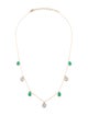 Necklace 18K 2.45ctw Emerald & Diamond Station Necklace
