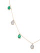 Necklace 18K 2.45ctw Emerald & Diamond Station Necklace