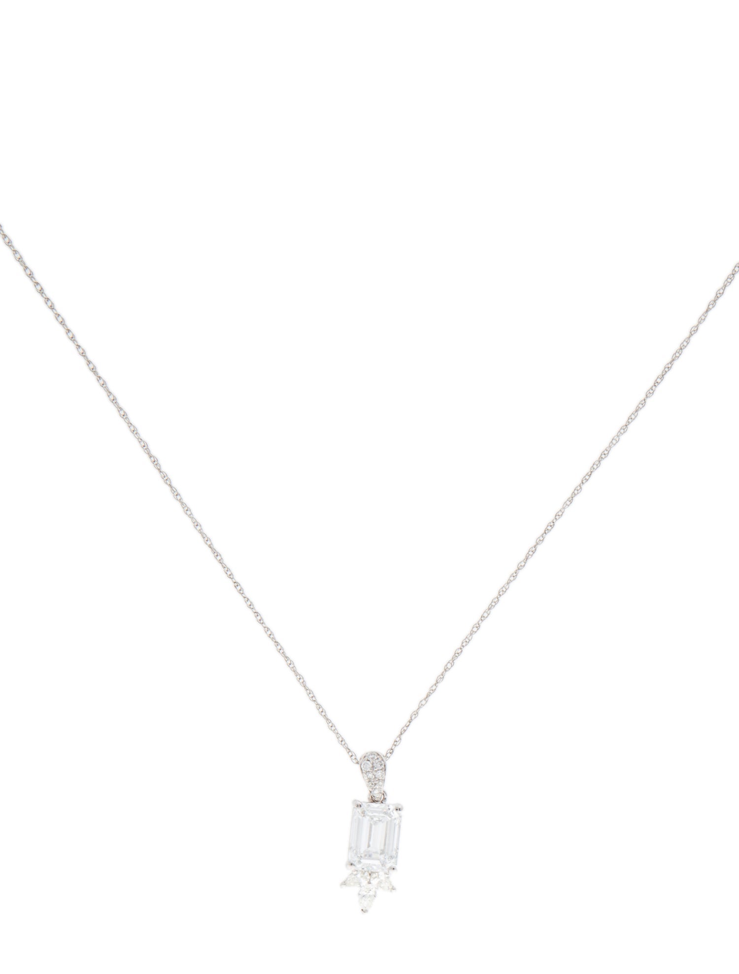 Necklace 14K 1.57ctw Lab-Grown Diamond Pendant Necklace