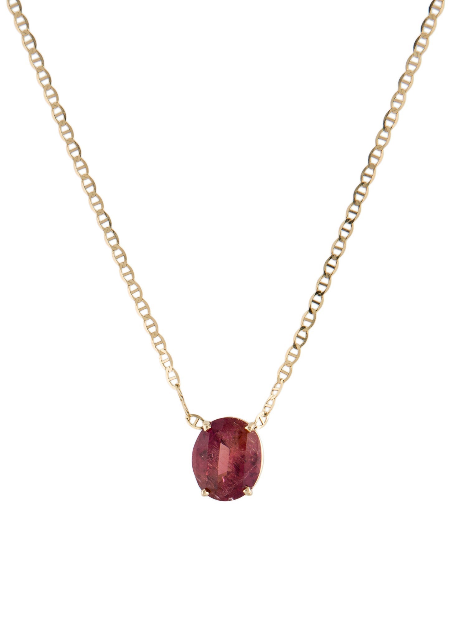 Necklace 14K Tourmaline Pendant Necklace